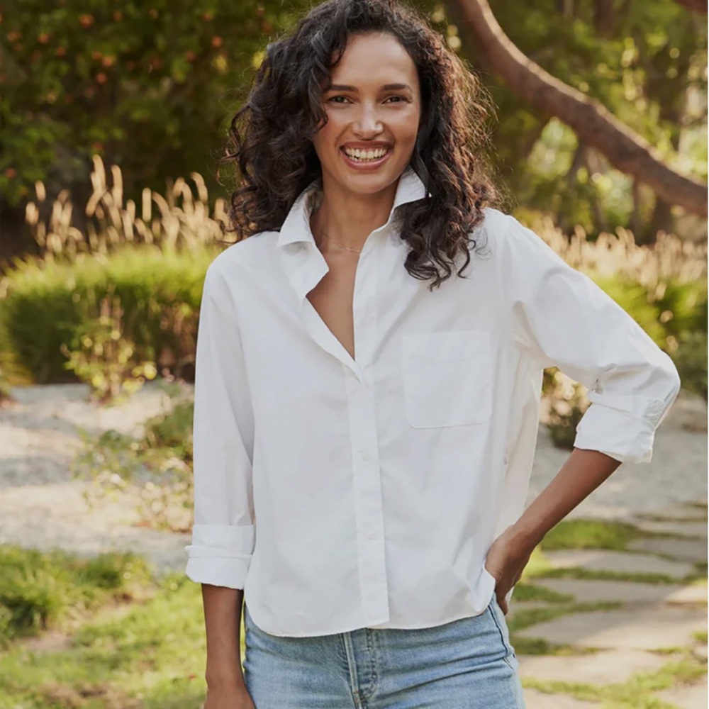 Frank & Eileen Silvio Shirt in White Size M